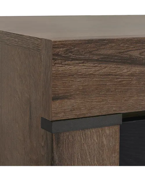 Vitrina Balin 101 cm con 2 puertas roble monastery/roble negro