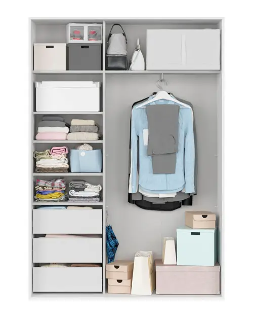 Шкаф-купе Flex 150 см белый/дуб вотан