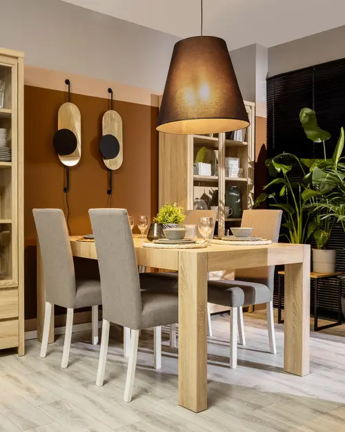 Вітрина Kaspian 90 см з 2 дверима та 2 шухлядами дуб сонома