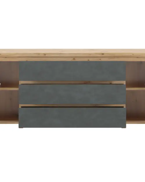 Mueble RTV Larios 190 cm con 2 puertas y 3 cajones roble artisan/matera