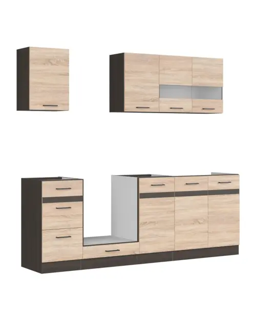 Conjunto de cocina Junona Line 220 cm roble sonoma