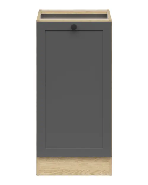 Mueble bajo de cocina Junona Line 40 cm derecho con puerta roble bernstein/grafito