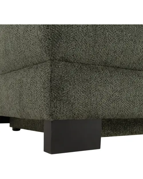 Three-seater Lindon sofa bed with storage green chenille