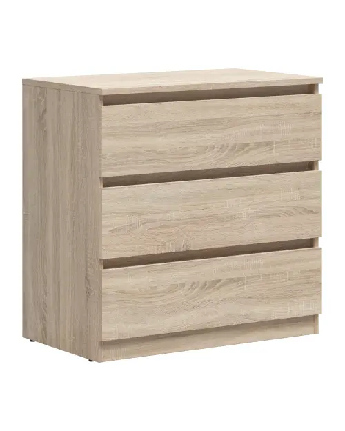 Cómoda Tetrix 75 cm con 3 cajones roble sonoma