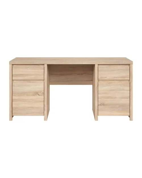 Письмовий стіл Kaspian 160 см з 2 дверцятами та шухлядами дуб сонома