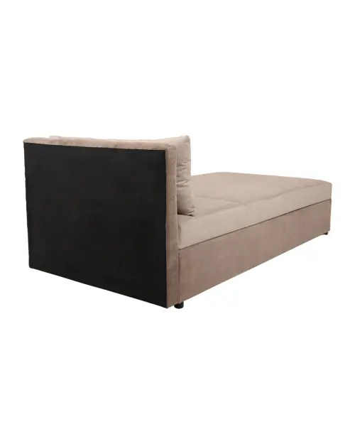 Sofá cama Rico con arcón y respaldo ajustable beige