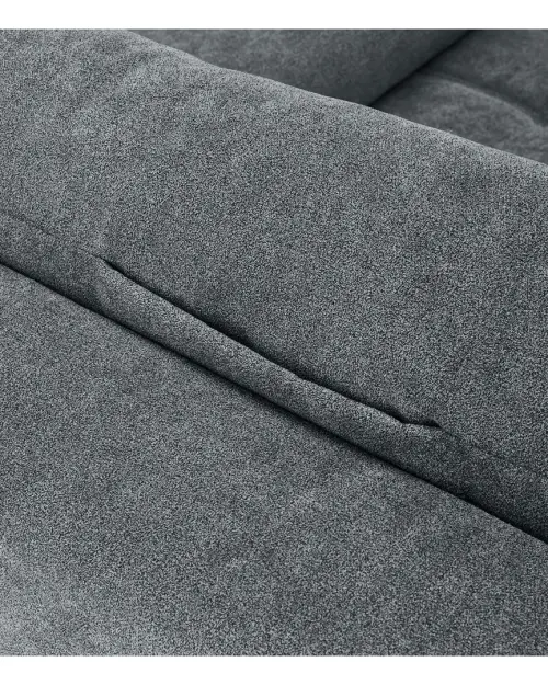 Sofá rinconera universal Norfolk convertible con arcón antracita