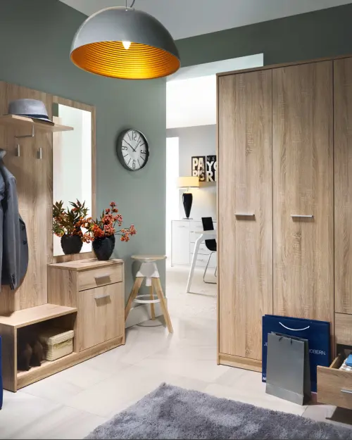 Conjunto de recibidor Nepo Plus 90 cm roble sonoma