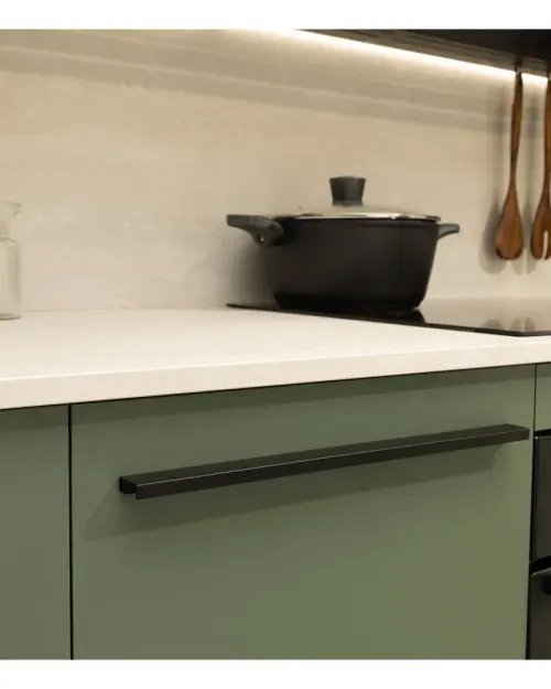 Conjunto de cocina Milino Small 210 cm verde con encimera