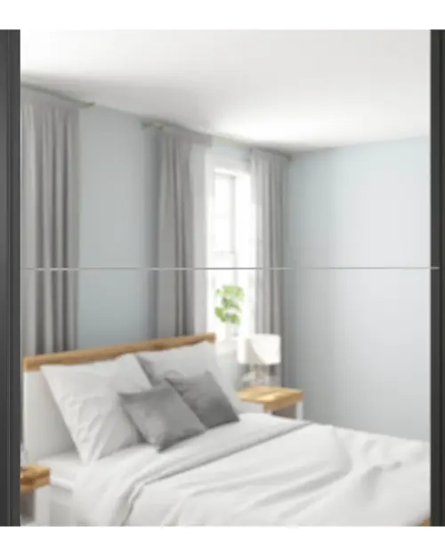 Armario corredero Tetrix 183 cm con espejo roble wotan