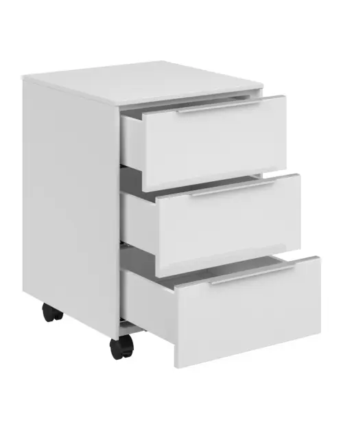 Cajonera de oficina Nevada 40 cm con 3 cajones blanca