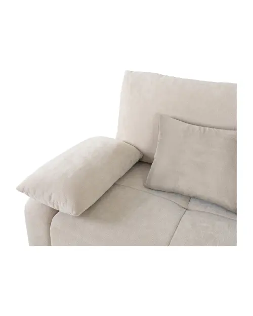 Sofa trzyosobowa Hello rozkładana z pojemnikiem jasnobeżowa