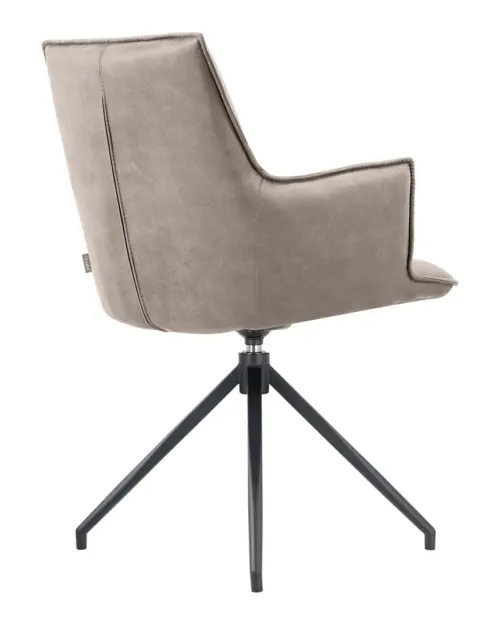 Silla tapizada Osaka giratoria ecopiel taupe