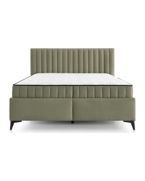 Cama continental Joy 180x200 con contenedores verde claro
