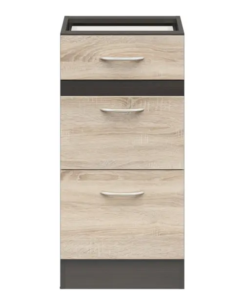 Mueble bajo de cocina Junona Line 40 cm con cajones roble sonoma