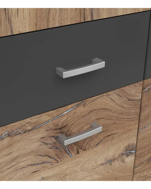 Шкаф четырехдверный Brando-4 181 см с ящиками дуб флагстафф темный