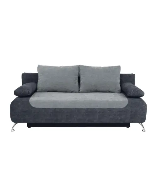 Three-seater sofa bed Daria III with storage velvet grey