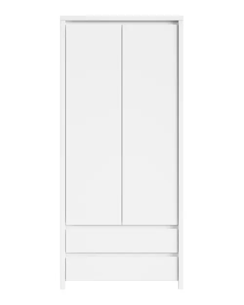 Шафа дводверна Kaspian 90 см з шухлядами біла