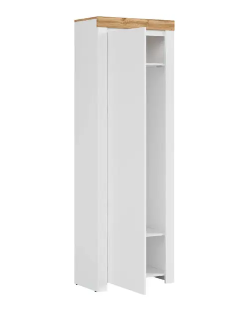 Estantería Holten 67 cm con puertas blanco brillo