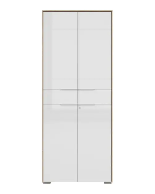 Estantería Nevada 80 cm con 2 puertas roble riviera