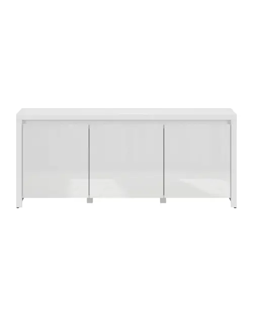 RTV cabinet Larios 143 cm with 3 doors white/white gloss