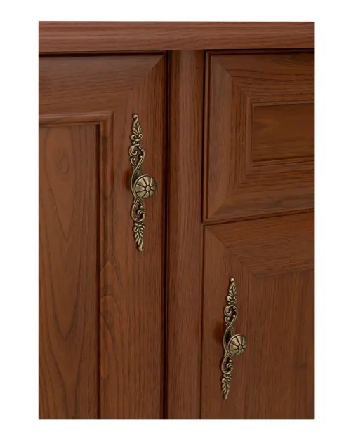 Cómoda Kent 154 cm con 3 puertas y un cajón castaño