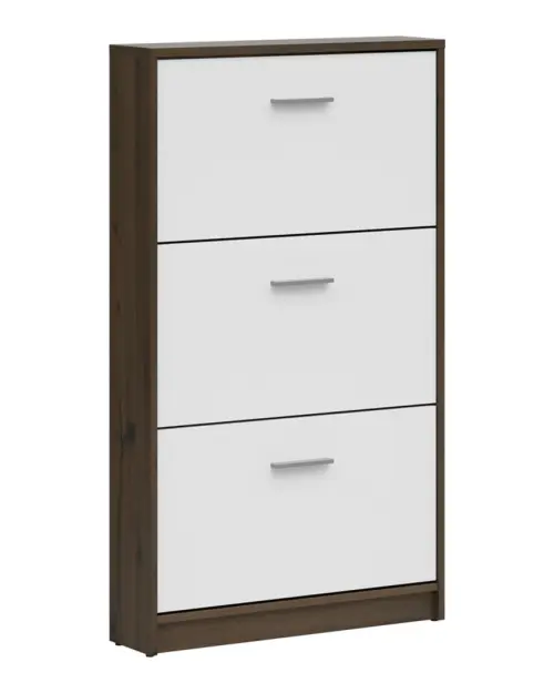 Zapatero Nepo Plus 70 cm con 3 puertas roble noble/blanco
