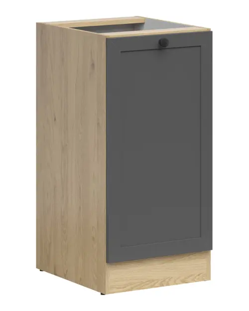 Mueble bajo de cocina Junona Line 40 cm izquierda con puerta roble bernstein/grafito