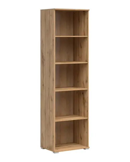 Estantería Zele 56 cm con 4 estantes roble wotan