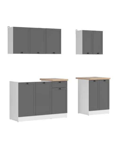 Zestaw kuchenny Junona Line A 180 cm grafit z blatem