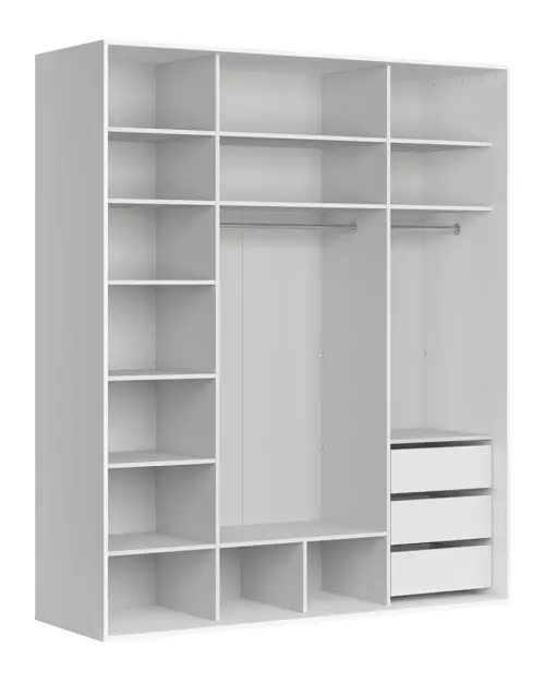 Sliding wardrobe Flex 200 cm with mirror white