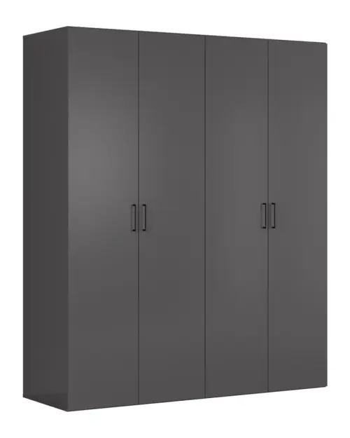 Modular wardrobe Flex 200 cm with 4 doors graphite