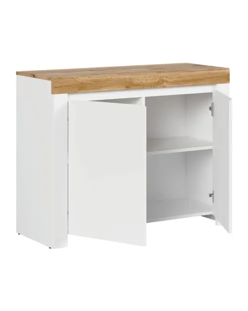 Mueble Holten 106 cm de dos puertas blanco brillo
