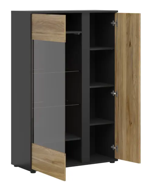 Vitrina Luen 95 cm roble tegola/roble mauvella