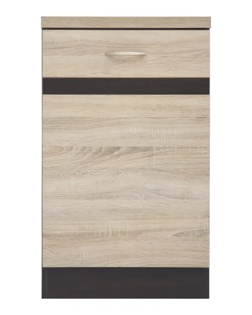 Armario de cocina inferior Junona Line 50 cm derecho roble sonoma con encimera
