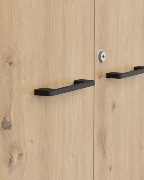 Librería con cerradura Space Office 80 cm con 2 puertas roble artisan