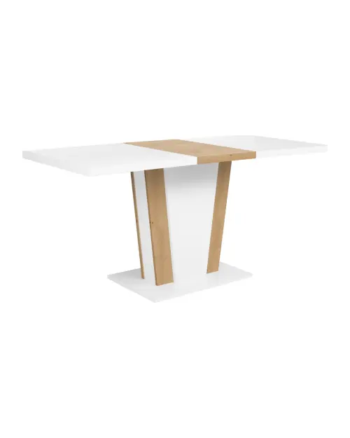 Стол раскладной Zalder 120/160x68 дуб артизан/белый