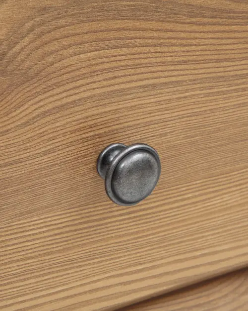 Armario de dos puertas Bergen 102 cm con cajón alerce sibiu dorado