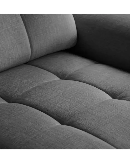 Угловой диван правосторонний Ariado раскладной с ящиком велюровый серый