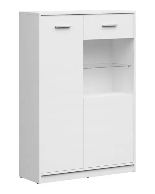 Vitrina Nepo Plus 90 cm con 2 puertas blanco
