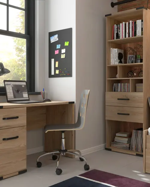 Escritorio Lara 117 cm con puerta y cajón fresno Belarus