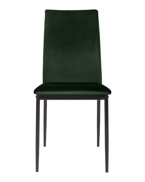 Silla tapizada Weyer de terciopelo verde oscuro