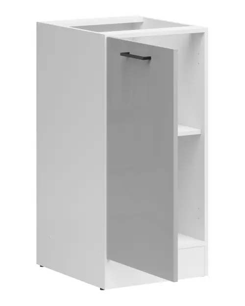 Armario bajo de cocina Junona Line 40 cm izquierdo gris claro brillo