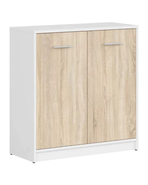 Armario Nepo Plus 80 cm de dos puertas blanco/roble sonoma