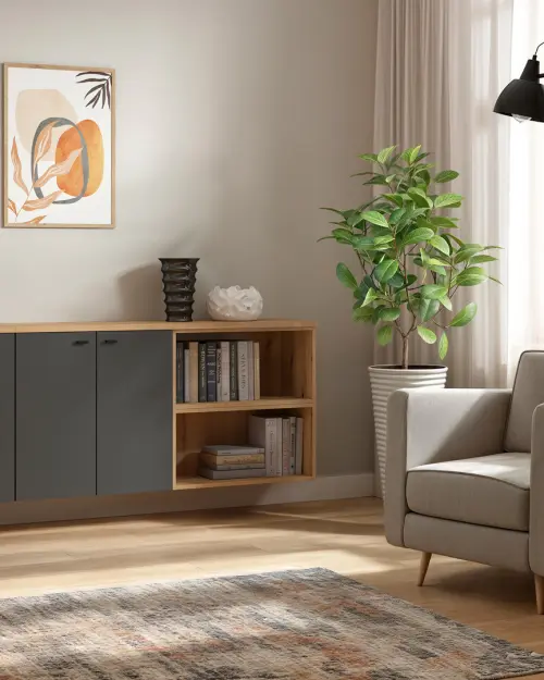 Armario System 64 con 2 puertas grafito