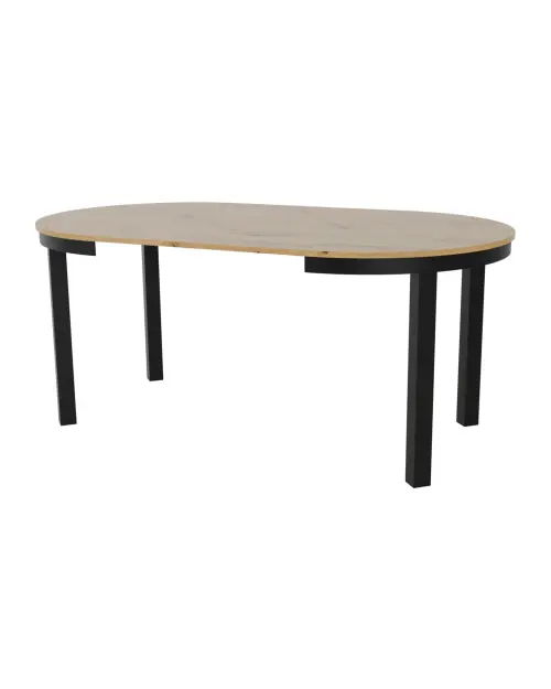 Mesa extensible Bernardin NEO 100-176/76 roble artisan/negro
