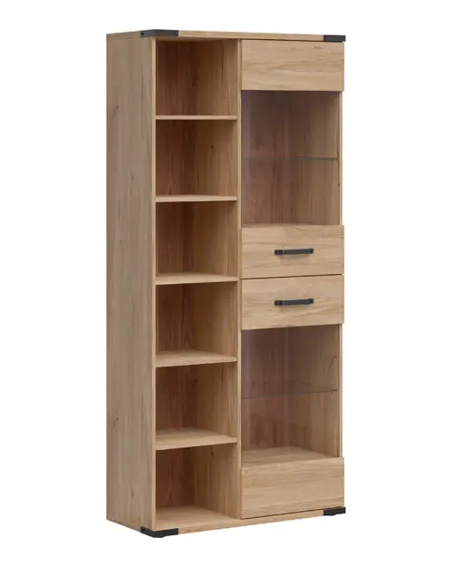 Vitrina Lara 90 cm con 2 puertas fresno belarus