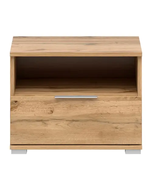 Mesita de noche Zele 50 cm con cajón roble wotan