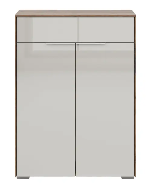 Cómoda Nevada 81 cm con 2 puertas y un cajón roble flagstaff oscuro