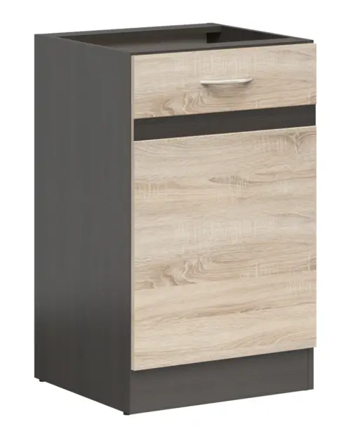 Mueble bajo de cocina Junona Line 50 cm izquierdo roble sonoma